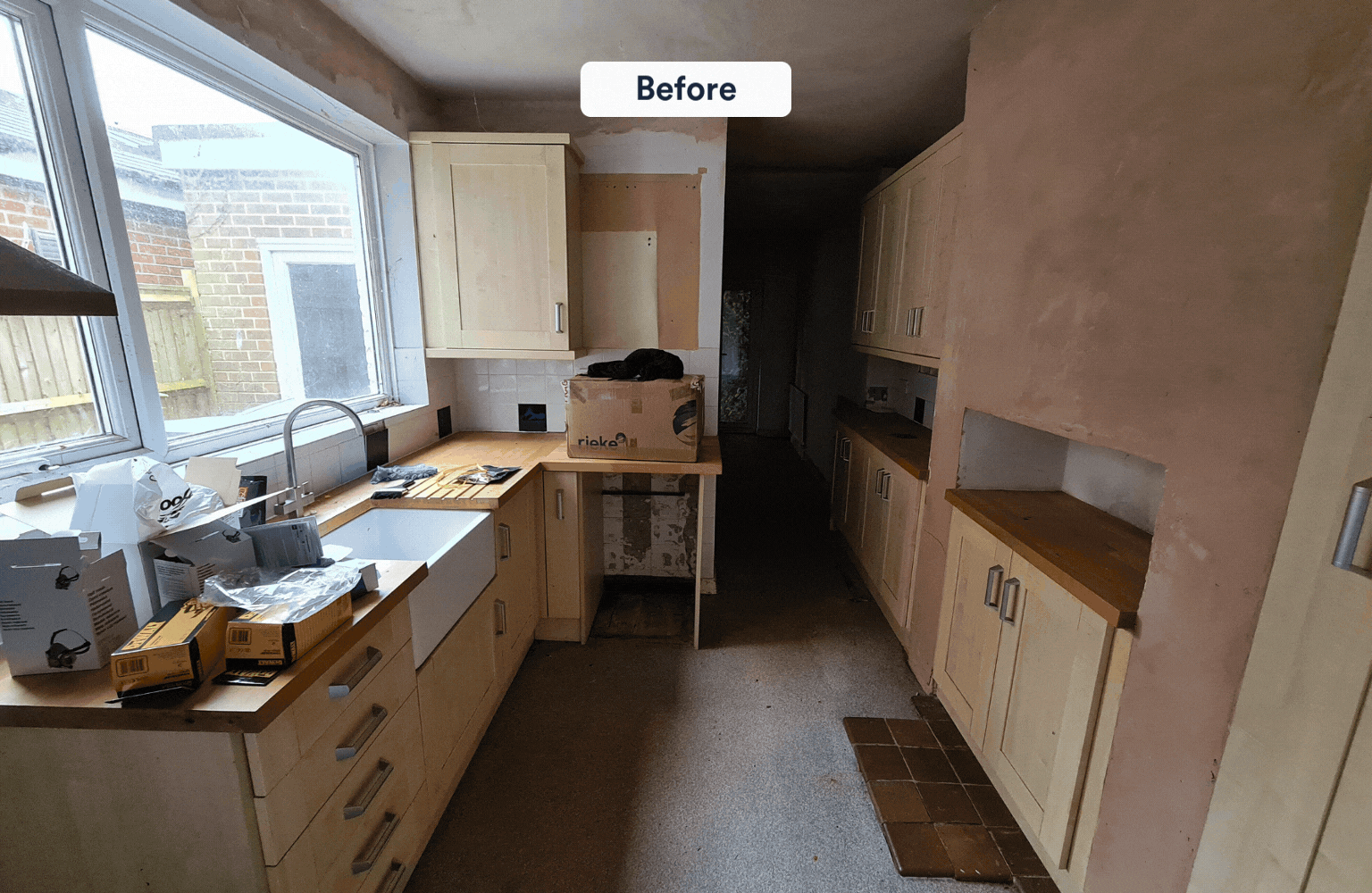 Open plan kitchen renovation