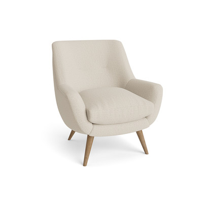 Berlin armchair in Whipped Cream Clever Wobbly Cotton