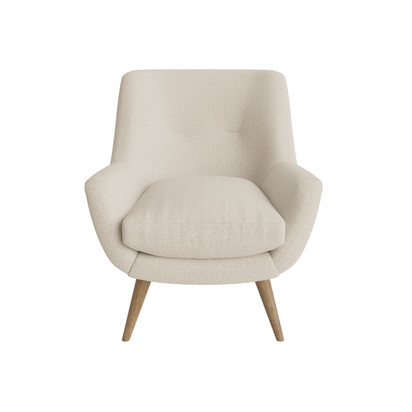Berlin armchair in Whipped Cream Clever Wobbly Cotton