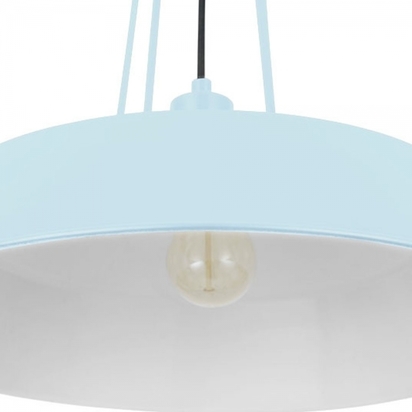 Shiro Industrial Metal Pendant Light, Pastel Blue