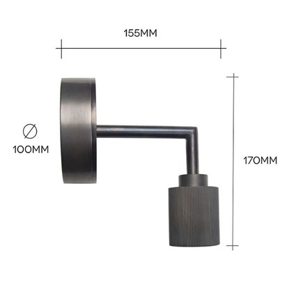 Black Grosvenor wall light with Celestia Opal LED bulb