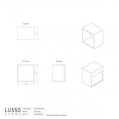 Lusso qube stone resin square storage box 300 p280 12978 zoom