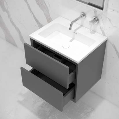Lusso volini bathroom vanity unit matte anthracite 600 p1833 10973 image