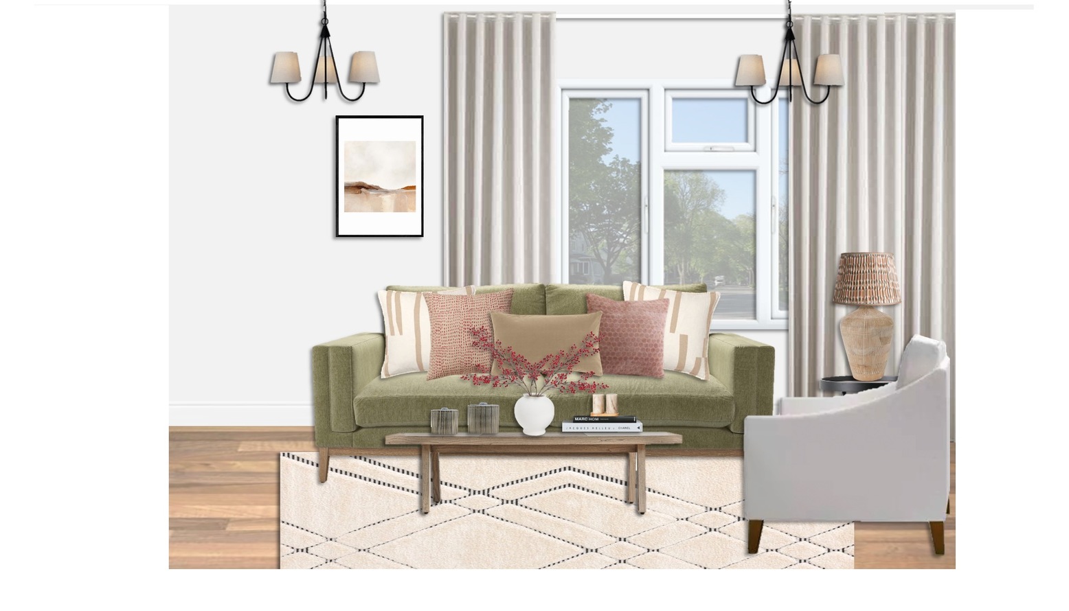 View of 3-seat sofa