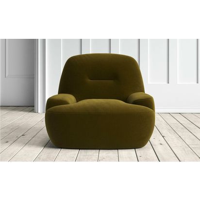 Smw1006 coco armchair garden green classic velvet roomset front