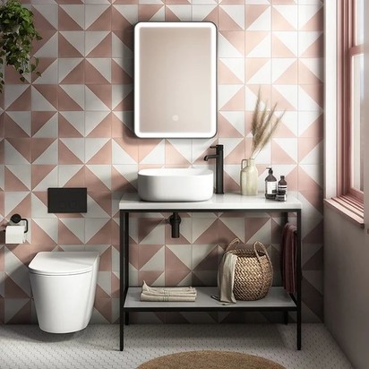 Stonehouse Studio Pinnacle Blush Patterned 225mm x 225mm 