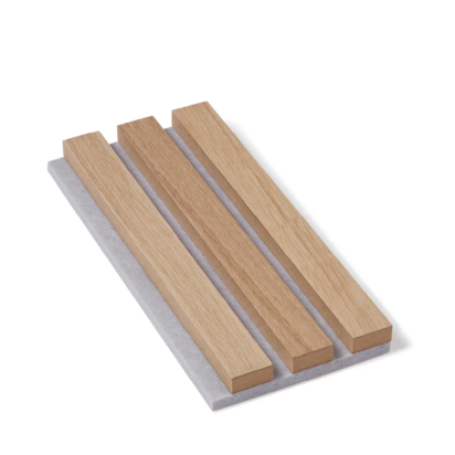 SlatWall Natural Oak Sample-Grey Felt